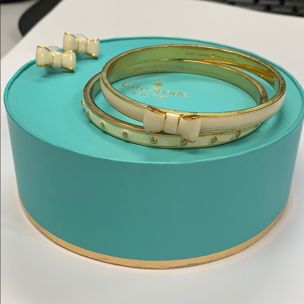 Kate Spade • Ready Set Bow bangle set & earrings